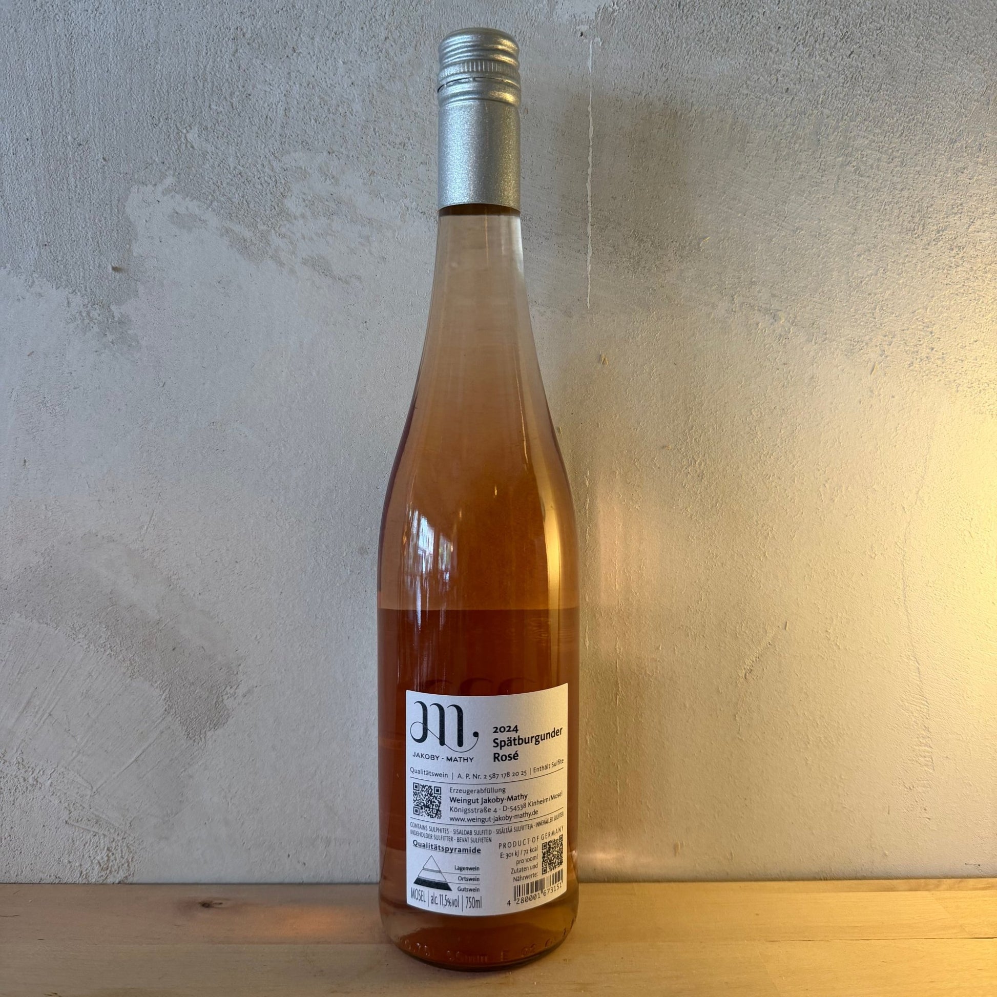 2024 Spätburgunder Rosé - Weingut Jakoby-Mathy - Ponyhof Zu Verkaufen
