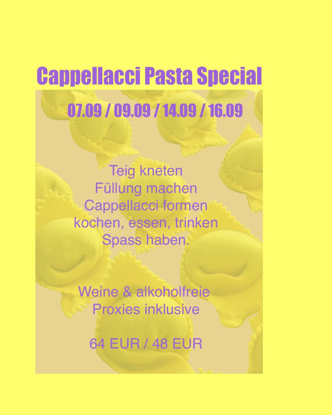 Cappellacci Pasta Special - Workshop - Ponyhof Zu Verkaufen